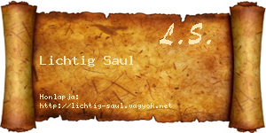 Lichtig Saul névjegykártya